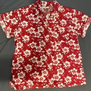 Red Floral Ladies Shirt